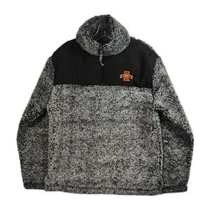 Gameday Couture Iowa State 1/4-Zip Fleece Jacket Women s Size M Gray & Black